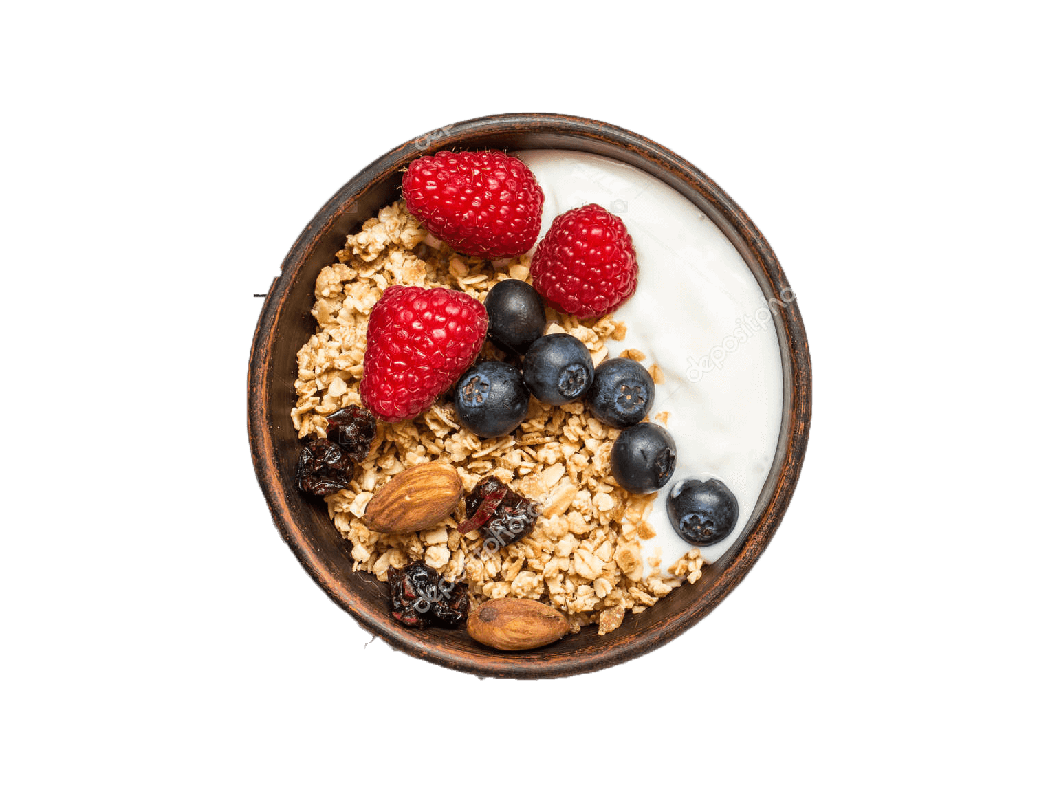 detoured image of a granola bowl